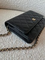 Chanel Black Caviar Quilted Wallet On Chain GHW (WOC) - Image 3
