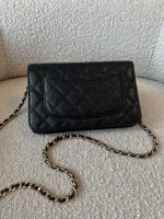 Chanel Black Caviar Quilted Wallet On Chain GHW (WOC) - Image 4