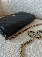 Chanel Black Caviar Quilted Wallet On Chain GHW (WOC) - Image 5