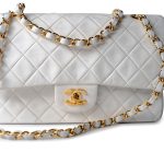 Chanel Vintage White Lambskin Quilted Classic Flap Medium GHW - Image 6