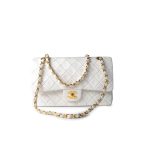 Chanel Vintage White Lambskin Quilted Classic Flap Medium GHW - Image 15