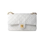 Chanel Vintage White Lambskin Quilted Classic Flap Medium GHW - Image 17
