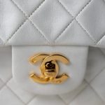 Chanel Vintage White Lambskin Quilted Classic Flap Medium GHW - Image 19