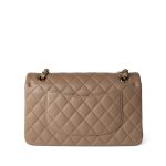 22A Dark Beige Caviar Quilted Classic Flap Medium Light Gold Hardware - Image 5