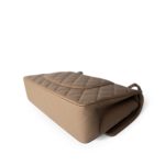 22A Dark Beige Caviar Quilted Classic Flap Medium Light Gold Hardware - Image 12