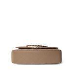 22A Dark Beige Caviar Quilted Classic Flap Medium Light Gold Hardware - Image 9