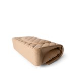Beige / Tan Caviar Quilted Classic Flap Medium Light Gold Hardware - Image 4