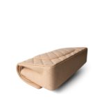 Beige / Tan Caviar Quilted Classic Flap Medium Light Gold Hardware - Image 11