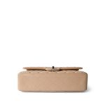 Beige / Tan Caviar Quilted Classic Flap Medium Light Gold Hardware - Image 13