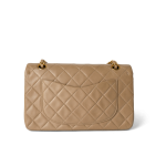 Dark Beige Lambskin Quilted Vintage Classic Flap Gold Hardware - Image 5