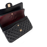 Black Caviar Quilted Classic Flap Medium Gold Hardware - Image 12