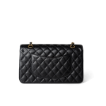 Black Caviar Quilted Classic Flap Medium Gold Hardware - Image 6