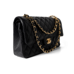 Black Caviar Quilted Classic Flap Medium Gold Hardware - Image 4