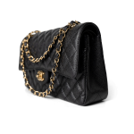 Black Caviar Quilted Classic Flap Medium Gold Hardware - Image 2