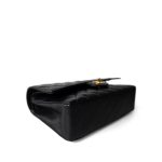 Black Caviar Quilted Classic Flap Medium Gold Hardware - Image 6