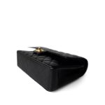 Black Caviar Quilted Classic Flap Medium Gold Hardware - Image 8