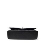 Black Caviar Quilted Classic Flap Medium Silver Hardware - Image 2
