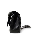 Black Caviar Quilted Classic Flap Medium Silver Hardware - Image 5