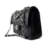 Black Caviar Quilted Classic Flap Small Silver Hardware - Image 8