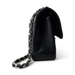 Black Caviar Quilted Classic Flap Small Silver Hardware - Image 3