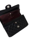 Black Caviar Quilted Classic Flap Small Silver Hardware - Image 9