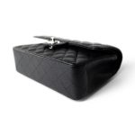 Black Caviar Quilted Classic Flap Small Silver Hardware - Image 6