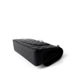 Black Caviar Quilted Medium Classic Flap Silver Hardware - Image 11