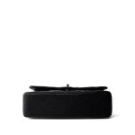 Black Caviar Quilted Medium Classic Flap Silver Hardware - Image 4