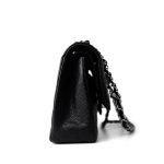 Black Caviar Quilted Medium Classic Flap Silver Hardware - Image 13
