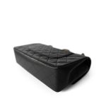 Vintage Black Lambskin Quilted Classic Flap Medium Gold Hardware - Image 13