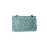 19C Tiffany Blue Caviar Quilted Classic Flap Small Light Gold Hardware - Image 6