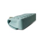 19C Tiffany Blue Caviar Quilted Classic Flap Small Light Gold Hardware - Image 11