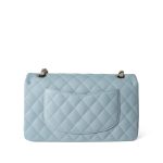 22P Light Blue Caviar Quilted Classic Flap Medium Light Gold Hardware - Image 8