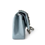 22P Light Blue Caviar Quilted Classic Flap Medium Light Gold Hardware - Image 7