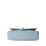 22P Light Blue Caviar Quilted Classic Flap Medium Light Gold Hardware - Image 6