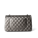 21B Metallic Ruthenium Lambskin Quilted Classic Flap Medium Ruthenium Hardware - Image 3