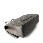 21B Metallic Ruthenium Lambskin Quilted Classic Flap Medium Ruthenium Hardware - Image 4