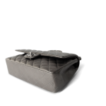 21B Metallic Ruthenium Lambskin Quilted Classic Flap Medium Ruthenium Hardware - Image 7