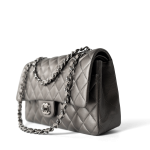 21B Metallic Ruthenium Lambskin Quilted Classic Flap Medium Ruthenium Hardware - Image 8