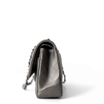21B Metallic Ruthenium Lambskin Quilted Classic Flap Medium Ruthenium Hardware - Image 10