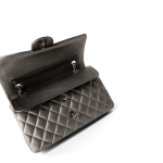 21B Metallic Ruthenium Lambskin Quilted Classic Flap Medium Ruthenium Hardware - Image 11