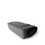 22A Dark Grey Lambskin Quilted Classic Flap Medium Light Gold Hardware - Image 9