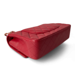 Red Caviar Quilted Classic Flap Medium Light Gold Hardware - Image 10