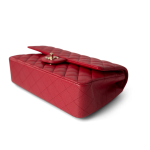 Red Caviar Quilted Classic Flap Medium Light Gold Hardware - Image 11