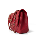 Red Caviar Quilted Classic Flap Medium Light Gold Hardware - Image 13