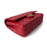 Red Caviar Quilted Classic Flap Medium Light Gold Hardware - Image 7