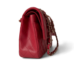 Red Caviar Quilted Classic Flap Medium Light Gold Hardware - Image 8