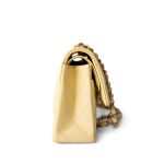 21C Yellow Lambskin Quilted Classic Flap Small Light Gold Hardware - Image 6