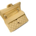 21C Yellow Lambskin Quilted Classic Flap Small Light Gold Hardware - Image 10
