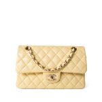 21C Yellow Lambskin Quilted Classic Flap Small Light Gold Hardware - Image 2
